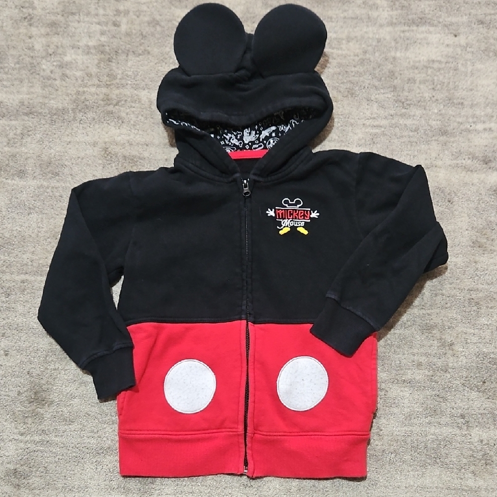 Disney Mickey Mouse Kids Hoodie - Black and Red
